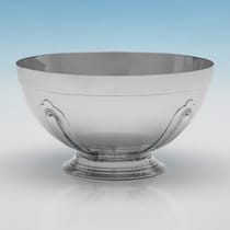 Sterling Silver Bowl - Charles Edwards, hallmarked in 1927 London - George V - Thumbnail 2