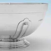 Sterling Silver Bowl - Charles Edwards, hallmarked in 1927 London - George V - Thumbnail 4