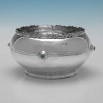 Antique Sterling Silver Bowl - A. E. Jones, hallmarked in 1907 Birmingham - Edwardian - Thumbnail 2