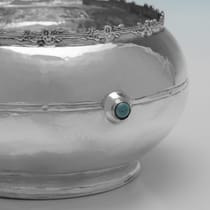 Antique Sterling Silver Bowl - A. E. Jones, hallmarked in 1907 Birmingham - Edwardian - Thumbnail 4