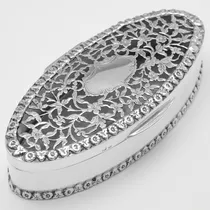 Antique Sterling Silver Box - S. Blanckensee & Son Ltd., hallmarked in 1918 Birmingham - George V - Thumbnail 4