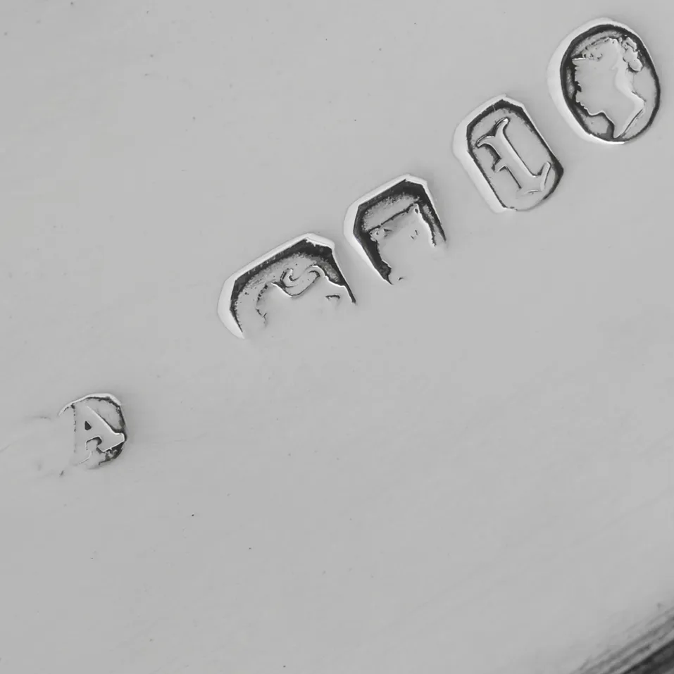 Antique Sterling Silver & Glass Butter dish - George Adams, hallmarked in 1866 London - Victorian - Image 7