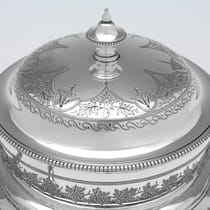 Antique Silver Plate & Glass Butter dish - Henry Wilkinson & Co., made circa 1880 - Victorian - Thumbnail 4