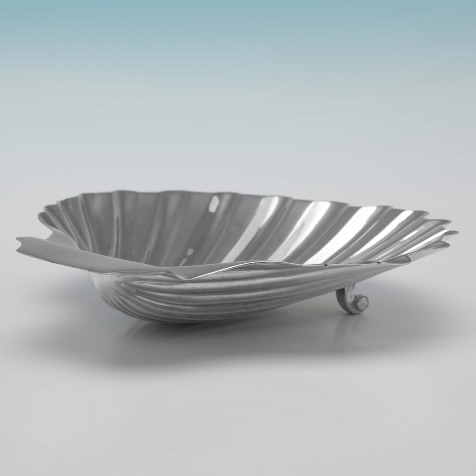 Antique Sterling Silver Butter Shell - Thomas Robins, hallmarked in 1803 London - George III - Image 3