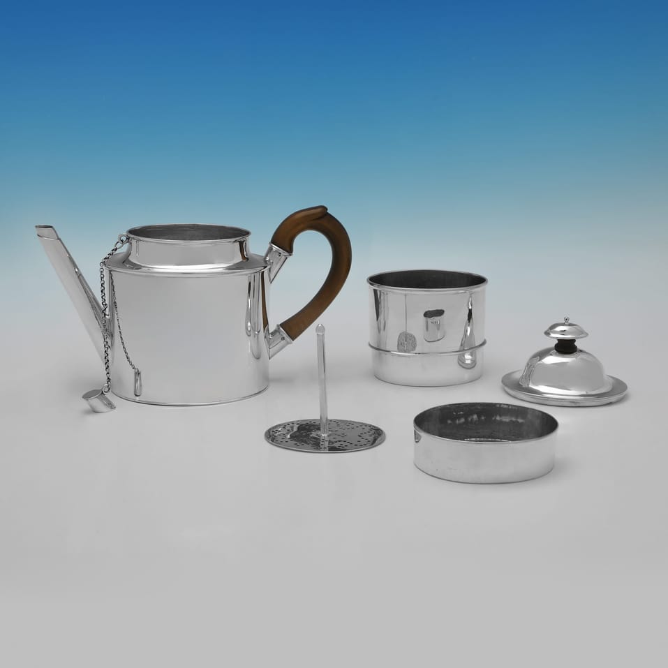 Antique Sterling Silver Cafetière - hallmarked in 1845 London - Victorian - Image 3