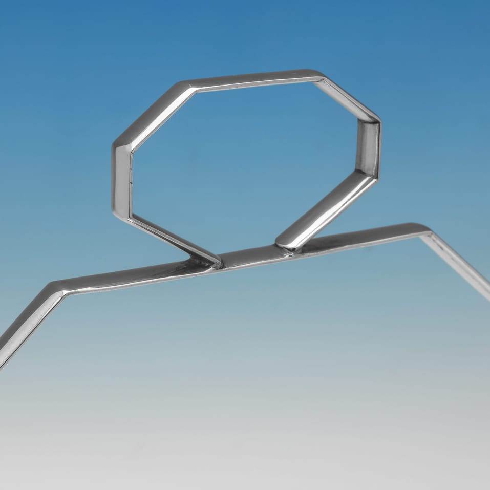 Sterling Silver & Glass Cake Stand - Frank Cobb & Co., hallmarked in 1934 Sheffield - George V - Image 4