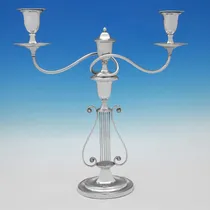 Antique Silver Plate Candelabra - made circa 1880 London - Victorian - Thumbnail 2