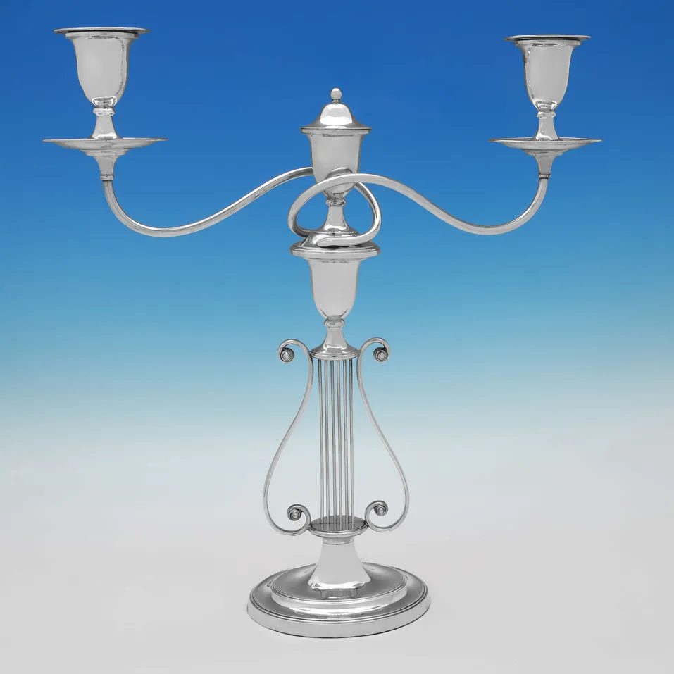 Antique Silver Plate Candelabra - made circa 1880 London - Victorian - Image 2