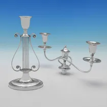 Antique Silver Plate Candelabra - made circa 1880 London - Victorian - Thumbnail 3