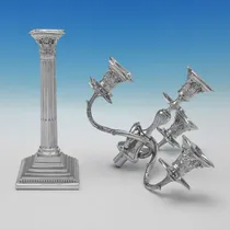 Antique Silver Plate Candelabra - Spurrier & Company, made circa 1890 - Victorian - Thumbnail 3