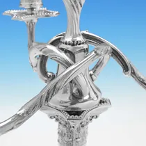 Antique Silver Plate Candelabra - Spurrier & Company, made circa 1890 - Victorian - Thumbnail 4