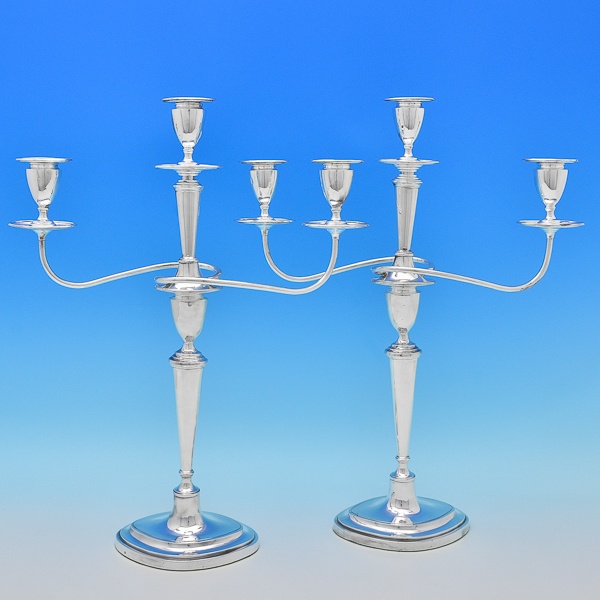 Candelabra in Antique Sterling Silver. I Franks presents our collection