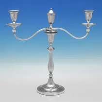 Antique Sterling Silver Pair of Candelabra - John Green & Co., hallmarked in 1794 Sheffield - George III - Thumbnail 2