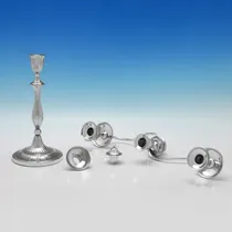 Antique Sterling Silver Pair of Candelabra - John Green & Co., hallmarked in 1794 Sheffield - George III - Thumbnail 3