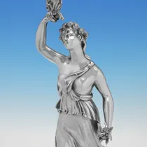 Antique Sterling Silver Pair of figural Candelabra - Barnards & Edward & John Barnard, hallmarked in 1859 London - Victorian - Thumbnail 3