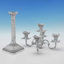 Antique Sterling Silver Pair of Candelabra - Carrington & Co., hallmarked in 1896 London - Victorian - Thumbnail 3