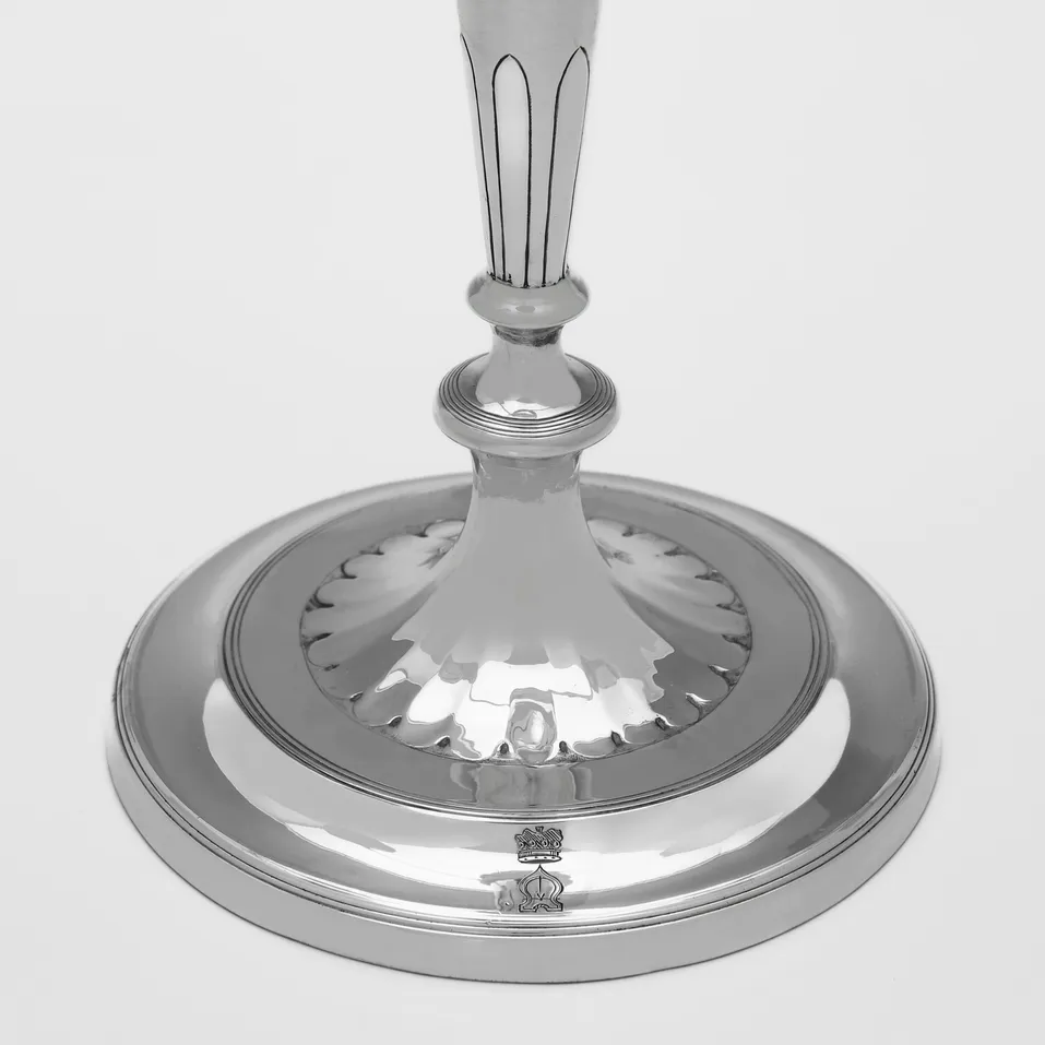 Antique Sterling Silver Pair of Candelabra - hallmarked in 1799 Sheffield - George III - Image 6