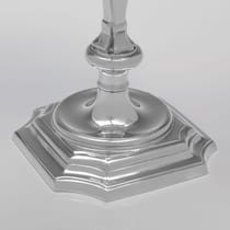 Sterling Silver Pair of Candelabra - J. B. Chatterley & Sons Ltd., hallmarked in 1973 Birmingham - Elizabeth II - Thumbnail 6