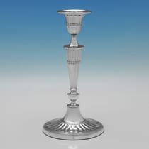 Antique Sterling Silver Candlesticks - Sharman D. Neill Ltd., hallmarked in 1908 Sheffield - Edwardian - Thumbnail 2