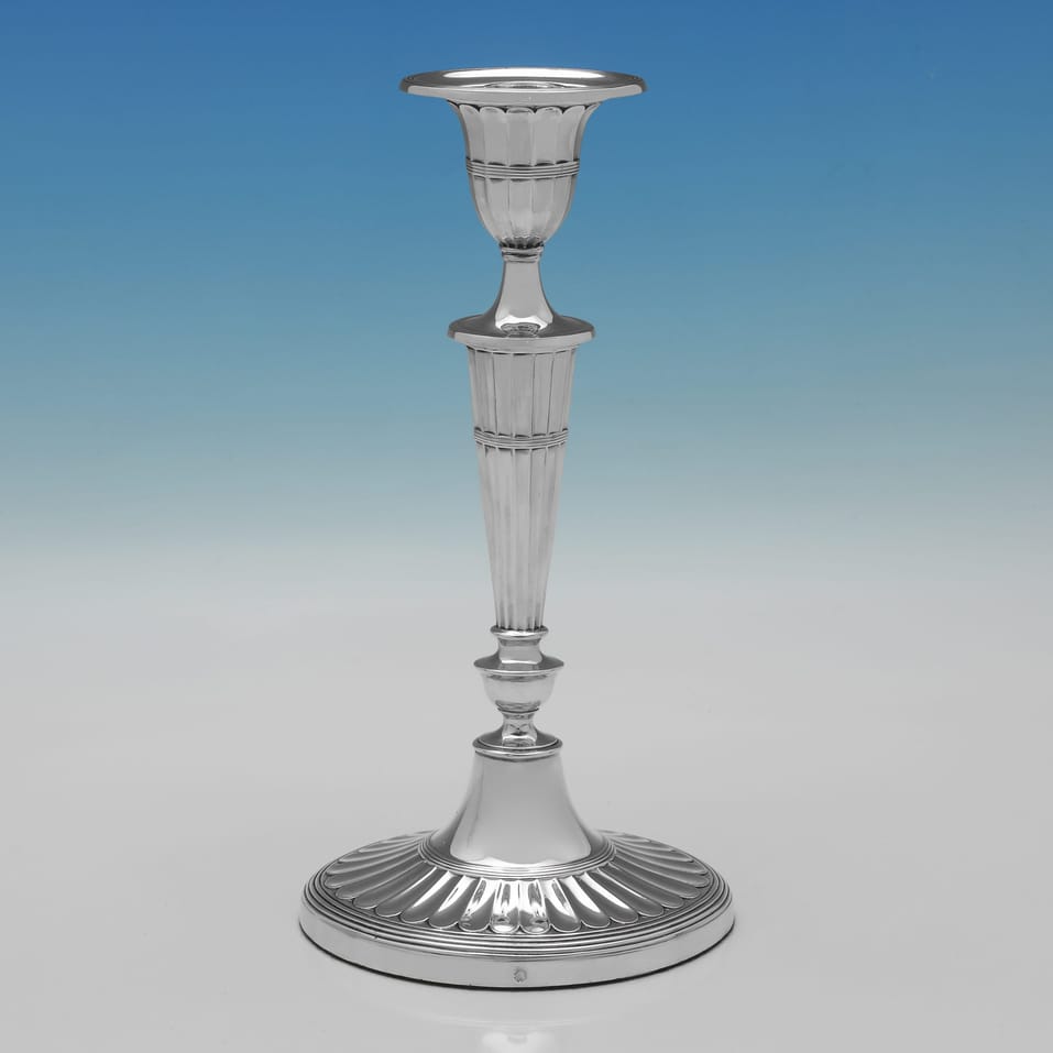 Antique Sterling Silver Candlesticks - Sharman D. Neill Ltd., hallmarked in 1908 Sheffield - Edwardian - Image 2