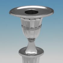 Antique Sterling Silver Candlesticks - Sharman D. Neill Ltd., hallmarked in 1908 Sheffield - Edwardian - Thumbnail 4