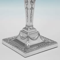 Antique Silver Plate Pair of Candlesticks - Thomas Bradbury & Sons, made circa 1900 - Victorian - Thumbnail 6