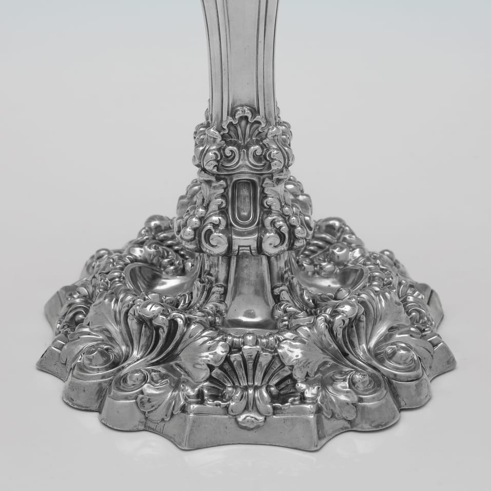 Antique Sterling Silver Pair of Candlesticks - S. C. Younge & Co., hallmarked in 1821 Sheffield - George IV - Image 5