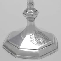 Antique Britannia Standard Silver Pair of Candlesticks - Matthew Cooper I, hallmarked in 1709 - Queen Anne - Thumbnail 4