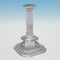 Antique Sterling Silver Pair of Candlesticks - Thomas Allen, hallmarked in 1693 London - William & Mary - Thumbnail 2