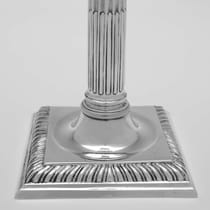 Antique Sterling Silver Pair of Candlesticks - William Cafe, hallmarked in 1758 London - George II - Thumbnail 5