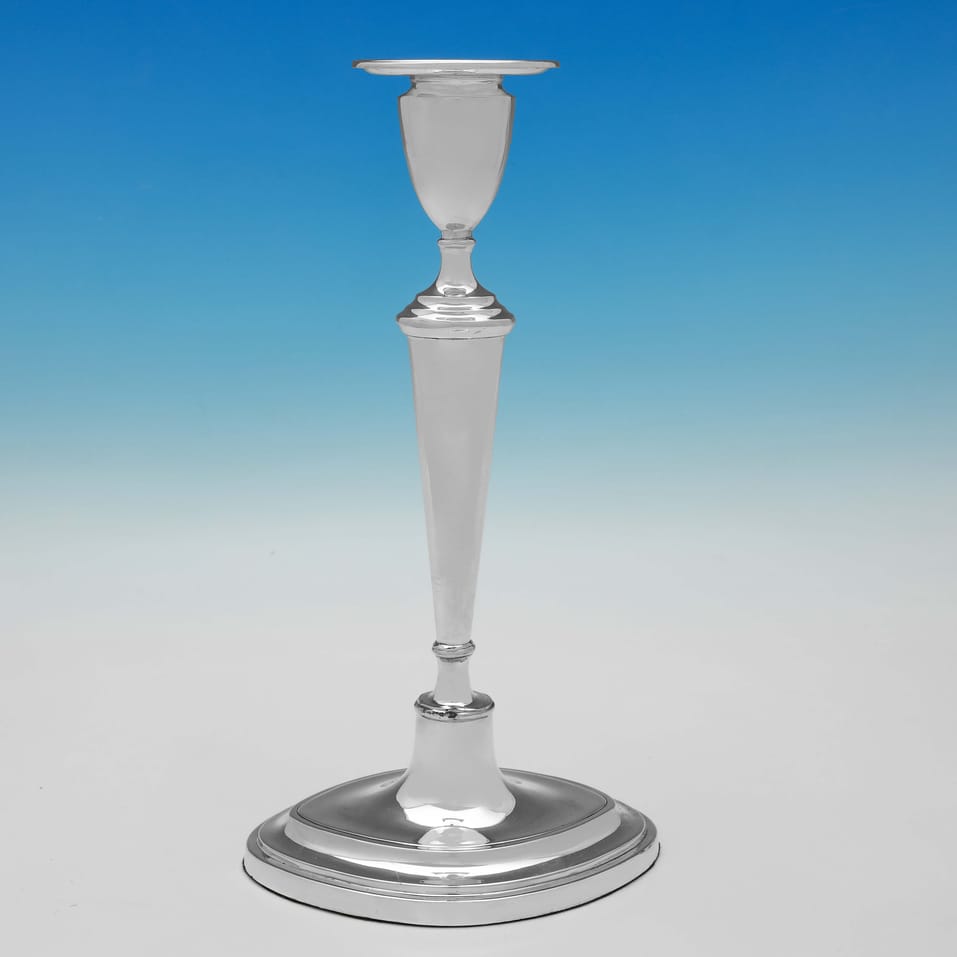 Antique Sterling Silver Set of 4 Candlesticks - Hawksworth Eyres & Co., hallmarked in 1913 Sheffield - George V - Image 2