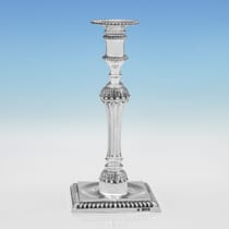 Antique Sterling Silver Pair of Cast Candlesticks - Gibson & Langman, hallmarked in 1898 London - Victorian - Thumbnail 2