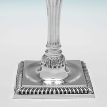 Antique Sterling Silver Pair of Cast Candlesticks - Gibson & Langman, hallmarked in 1898 London - Victorian - Thumbnail 5