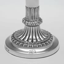 Antique Sterling Silver Pair of Telescopic Candlesticks - John Roberts & Co., hallmarked in 1814 Sheffield - Regency - Thumbnail 6