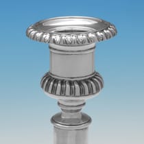 Antique Sterling Silver Pair of Telescopic Candlesticks - John Roberts & Co., hallmarked in 1814 Sheffield - Regency - Thumbnail 7