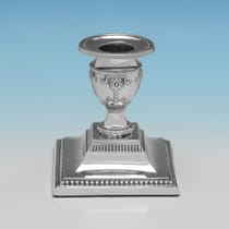 Antique Sterling Silver Pair of Candlesticks - Fordham & Faulkner, hallmarked in 1905 Sheffield - Edwardian - Thumbnail 2