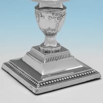 Antique Sterling Silver Pair of Candlesticks - Fordham & Faulkner, hallmarked in 1905 Sheffield - Edwardian - Thumbnail 5