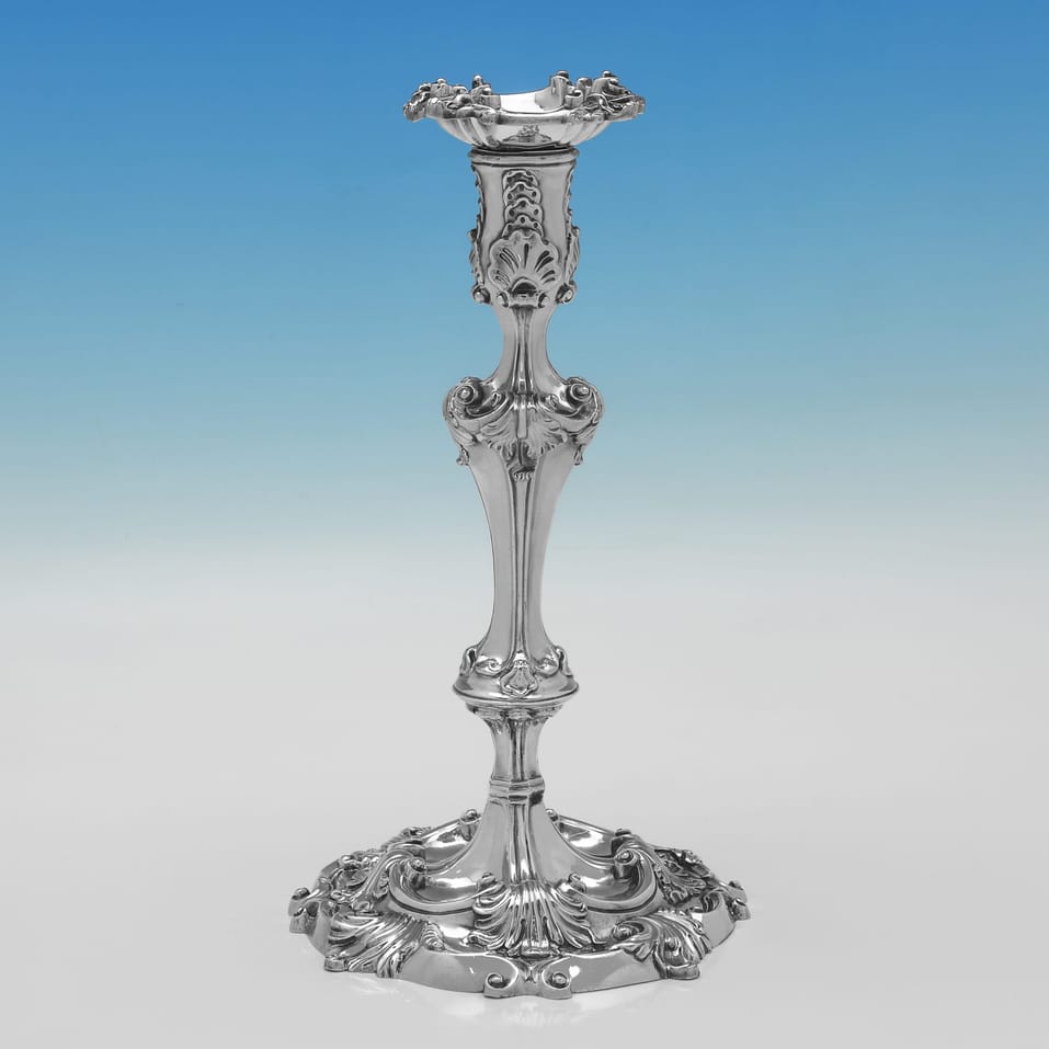 Antique Sterling Silver Pair of Candlesticks - William Fountain, hallmarked in 1811 London - George III - Image 2