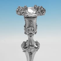 Antique Sterling Silver Pair of Candlesticks - William Fountain, hallmarked in 1811 London - George III - Thumbnail 4