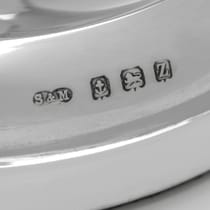 Antique Sterling Silver Pair of Candlesticks - Saunders & Mckenzie, hallmarked in 1924 Birmingham - George V - Thumbnail 5