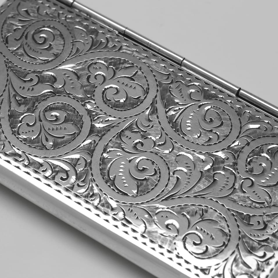 Antique Sterling Silver Card Case - Adie & Lovekin, hallmarked in 1904 Birmingham - Edwardian - Image 5