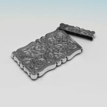Antique Sterling Silver Card Case - Hilliard & Thomason, hallmarked in 1892 Birmingham - Victorian - Thumbnail 3