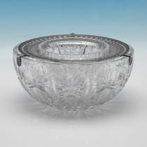 Antique 800 Standard Silver Caviar Dish - made circa 1920 - George V - Thumbnail 1