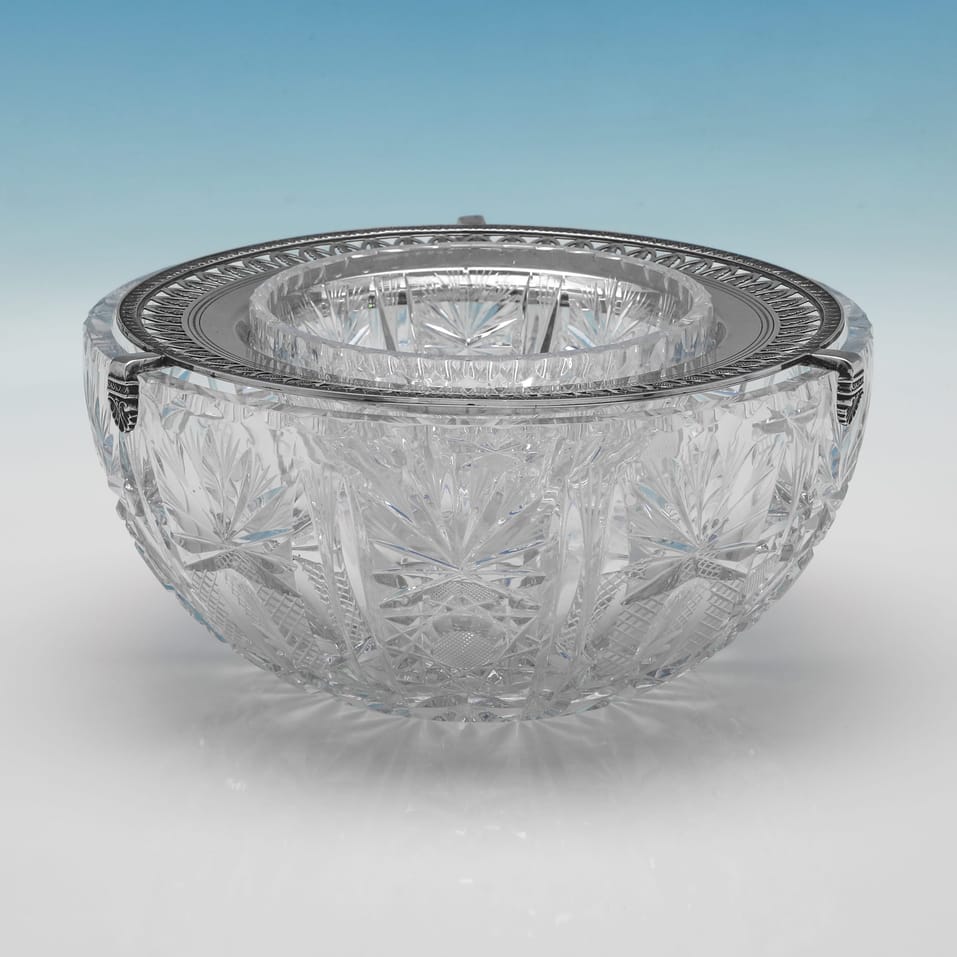 Antique 800 Standard Silver Caviar Dish - made circa 1920 - George V - Image 1
