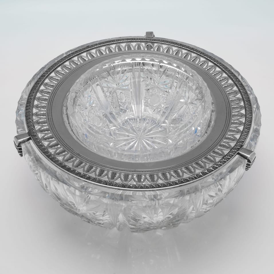 Antique 800 Standard Silver Caviar Dish - made circa 1920 - George V - Image 2
