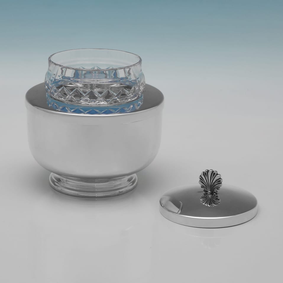Sterling Silver & Glass Caviar Dish - Asprey & Co. Ltd., hallmarked in 1996 Birmingham - Elizabeth II - Image 2