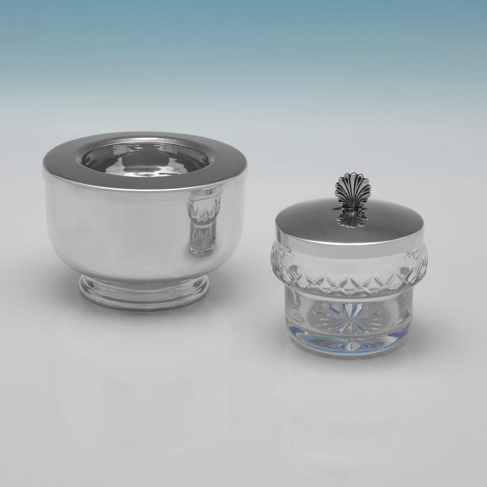 Sterling Silver & Glass Caviar Dish - Asprey & Co. Ltd., hallmarked in 1996 Birmingham - Elizabeth II - Image 3