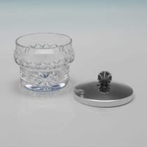 Sterling Silver & Glass Caviar Dish - Asprey & Co. Ltd., hallmarked in 1996 Birmingham - Elizabeth II - Thumbnail 5