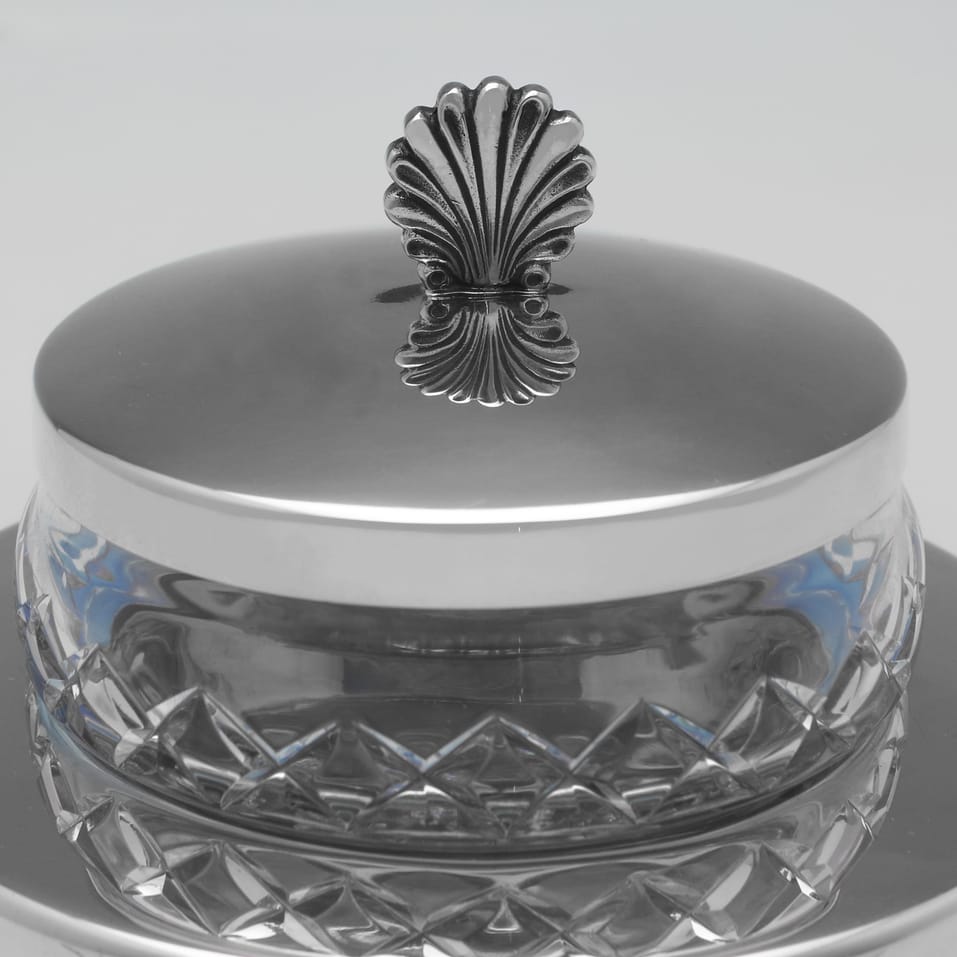 Sterling Silver & Glass Caviar Dish - Asprey & Co. Ltd., hallmarked in 1996 Birmingham - Elizabeth II - Image 6