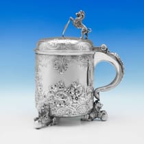 Antique Sterling Silver Centrepiece Tankard - Elkington & Co., hallmarked in 1900 London - Victorian - Thumbnail 1